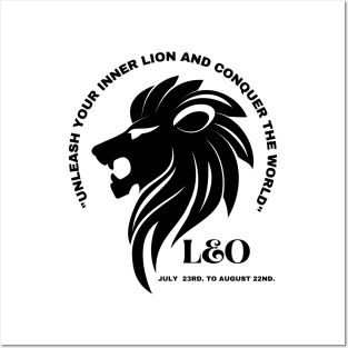 Zodiac Leo sign July - August Posters and Art